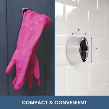 S&T INC. Round Adhesive Push Towel Hooks, 4 Pack