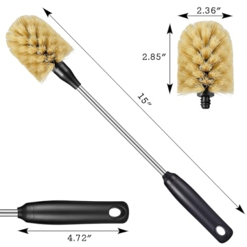 Purtribe Bottle Cleaning Brush with Replaceable Heads