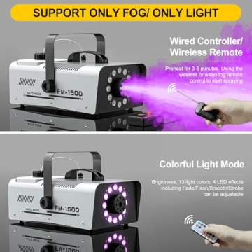 Fog Machine with Remote Control for Events