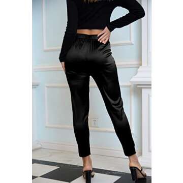Heipeiwa Women's Elegant Satin Pants for Any Occasion
