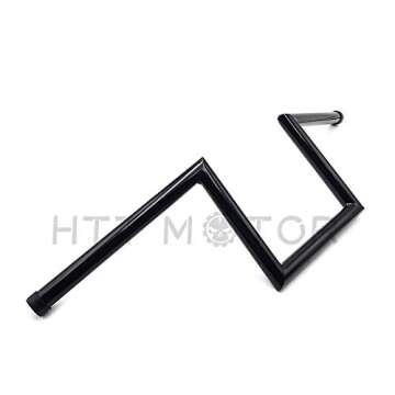 HTTMT HB06-BK Black 25mm 1 inch Handlebar Are Z Style That Feature Early Chopper Styling Motorcycle ...