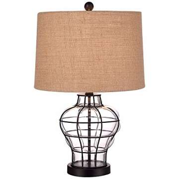 Croyton 22" High Clear Blown Glass Table Lamp