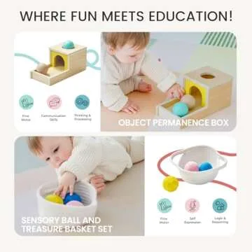 Tiny Land Montessori Toys for Baby,Wooden Learning Educational Toy Set
