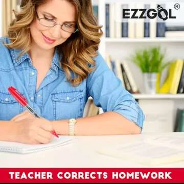 Ezzgol Red Permanent Markers Bulk, 40 Packs Fine Tip Permanent Markers, Waterproof Markers, Premium Smear Proof Pens, Quick Drying, Office Supplies for School, Office, Home