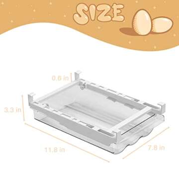 Egg Holder For Refrigerator，Mini Fridge Drawer Organizer Refrigerator Egg Storage Bin Clear Egg Tr...