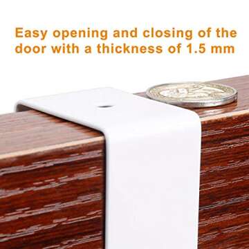 SKOLOO Over The Door Hook - 5 Hooks, Over Door Hook Hanger for Hanging Clothes/Towels/Coats/Backpack/Hat, Over Door Coat Rack(White)