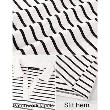 Zesica Striped V Neck Sweatshirt for Chic Comfort