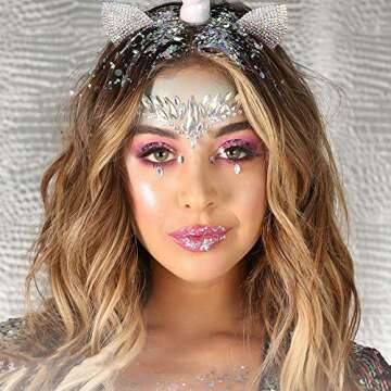 Dazzling Rhinestone Face Gems for Rave and Festivals