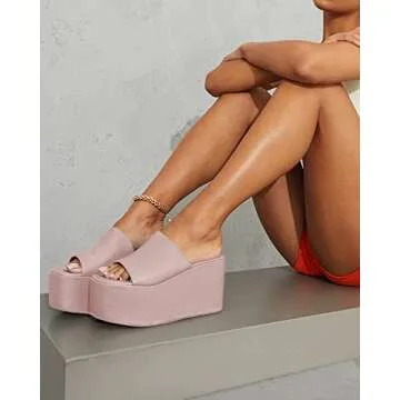 Minshluu Women's Platform Wedge Sandals for Summer Style