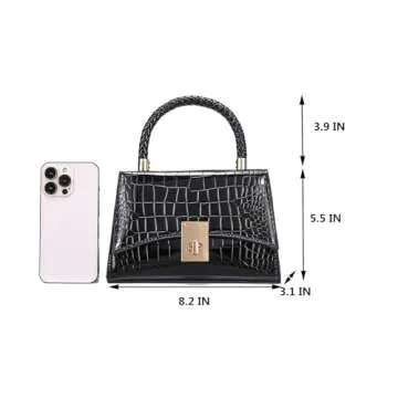 JHVYF Women Small Crossbody Bags Shoulder Bag Classic Satchel Handbags Ladies Cute Purses Black