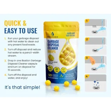 Bastion Lemon Zest Garbage Disposal Cleaner 50 Count