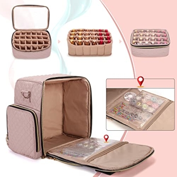 LUXJA Nail Polish Organizer for 72 Bottles and Tools