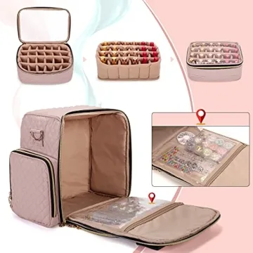 LUXJA Nail Polish Organizer for 72 Bottles and Tools