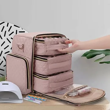 LUXJA Nail Polish Organizer for 72 Bottles and Tools