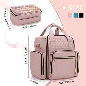 LUXJA Nail Polish Organizer for 72 Bottles and Tools