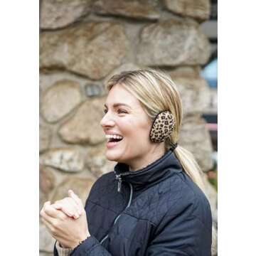 Sprigs Earbags Bandless Ear Warmers/Fleece Earmuffs with Thinsulate - Black, Small