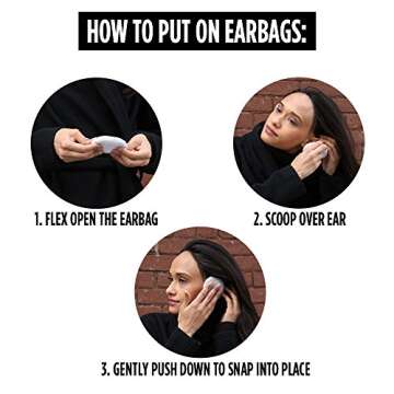Sprigs Earbags Bandless Ear Warmers/Fleece Earmuffs with Thinsulate - Black, Small