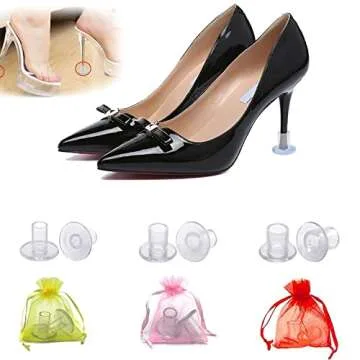 21 Pairs 3 Sizes Heel Protectors for Grass, High Heel Stoppers for Grass, Clear Stiletto High Heel Caps for Walking on Grass and Uneven Floor, Perfect for Weddings, Races, Formal Occasions and Events