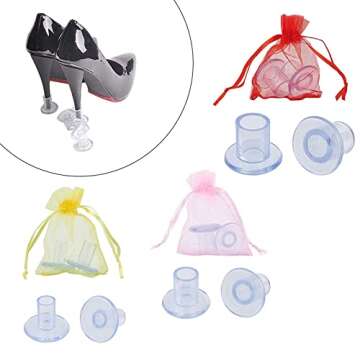21 Pairs 3 Sizes Heel Protectors for Grass, High Heel Stoppers for Grass, Clear Stiletto High Heel Caps for Walking on Grass and Uneven Floor, Perfect for Weddings, Races, Formal Occasions and Events