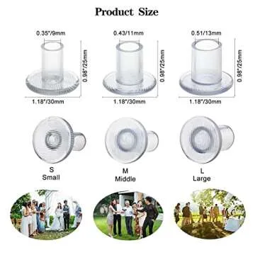 21 Pairs 3 Sizes Heel Protectors for Grass, High Heel Stoppers for Grass, Clear Stiletto High Heel Caps for Walking on Grass and Uneven Floor, Perfect for Weddings, Races, Formal Occasions and Events