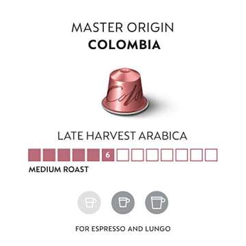 Nespresso Colombia Master Origin Coffee Pods – Rich Flavorful Espresso, 50 Count