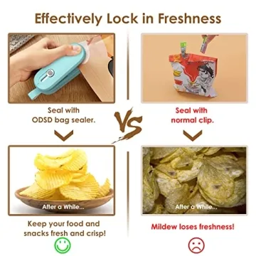 ODSD Mini Bag Sealer for Fresh Snacks All Ages