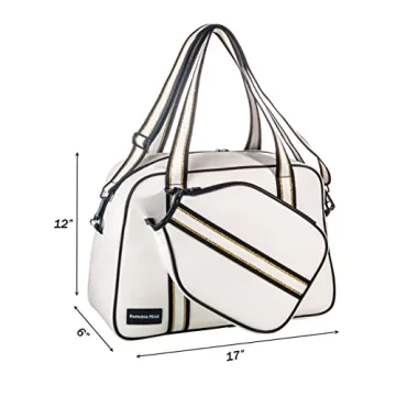 Stylish PU Leather Pickleball Tote with Adjustable Strap