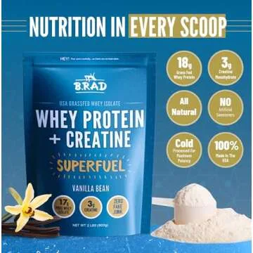 B.rad Grass-Fed Whey Protein Isolate Powder | Ultra-Pure Nutrition | Vanilla Bean