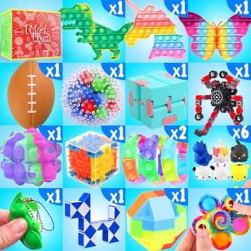 Fidget Toys Set, 160 Pack Sensory Toys Party Favors Kids Autism Autistic Children, Classroom Treasur...