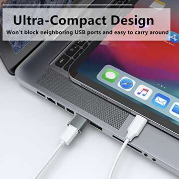 USB C Female to Male Adapter 4 Pack for Fast Charging