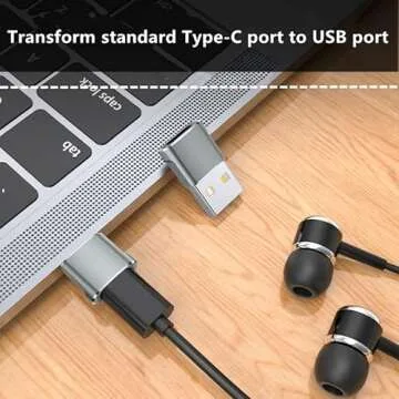 USB C Female to Male Adapter 4 Pack for Fast Charging