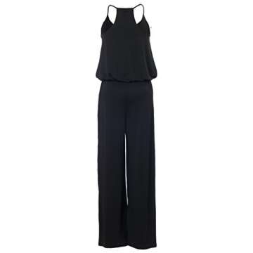 URBAN K Women's Plus and Regular Size Racer Back Jumpsuit - Effortless Style and Comfort in Black