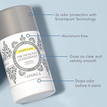 Lavanila Sport Luxe Deodorant - Aluminum Free, Vegan, Fresh Scent