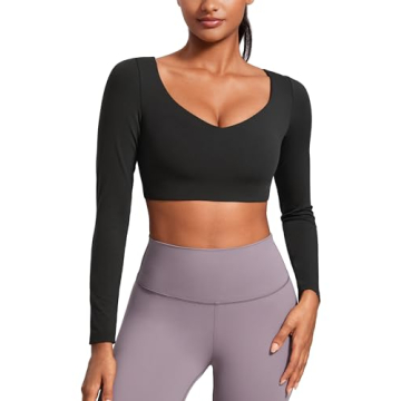CRZ YOGA Butterluxe Double Lined Yoga Shirt - Ultra Soft & Stylish