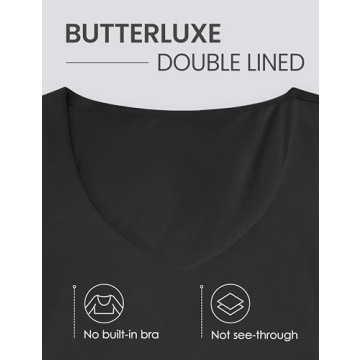 CRZ YOGA Butterluxe Double Lined Yoga Shirt Women V-Neck
