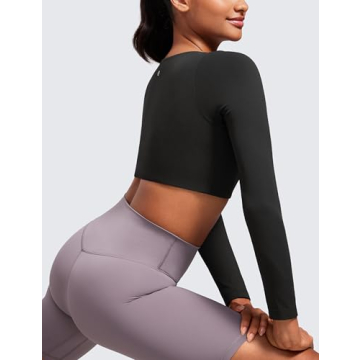 CRZ YOGA Butterluxe Double Lined Yoga Shirt Women V-Neck