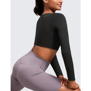 CRZ YOGA Butterluxe Double Lined Yoga Shirt Women V-Neck