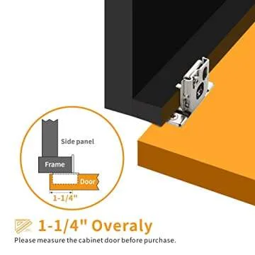Chibery 20 Pack 1-1/4" Overlay 3D Soft Close Concealed Hinge for Face Frame Door, Smooth Slow Self Closing Hinges, Satin Nickel, Hidden 105° Open Angle Stainless Steel Hinge for Kitchen Cabinet Door