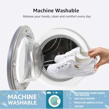 STQ White Slip on Sneakers Women Soft Comfortable Casual Canvas Tennis Shoes Machine Washable 7.5