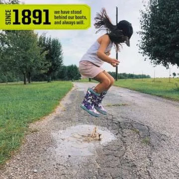 Western Chief Kids Girls' Waterproof Printed Rain Boot with Easy Pull on Handles, UNICORN dreams, 1 M US Little Kid