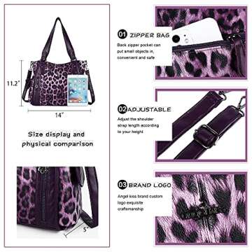 Angel Kiss Women Handbags: Stylish Vegan Leather Tote