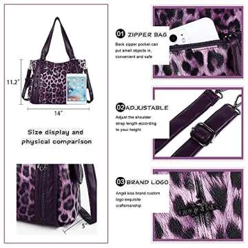 Angel Kiss Women Handbags: Stylish Vegan Leather Tote