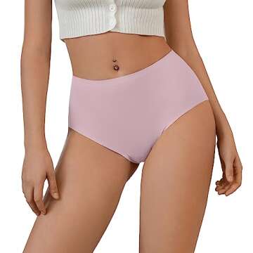 DEANGELMON Seamless High Waist Hipster Underwear - 5 Pack