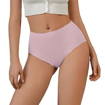 DEANGELMON Seamless High Waist Hipster Underwear - 5 Pack