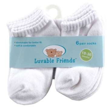 Luvable Friends Unisex Baby Newborn Socks - Soft & Comfy