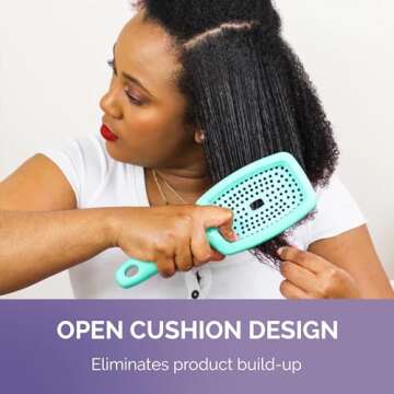 Curl Keeper Flexy Hair Brush for Easy Curl Detangling