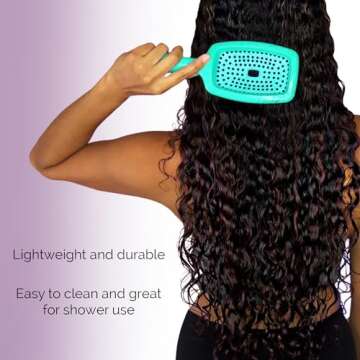 Curl Keeper Flexy Hair Brush for Easy Curl Detangling