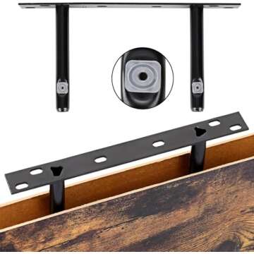 Fixwal Floating Shelves Set of 4 with Rustic Brown Finish