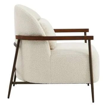 CHITA Accent Chair - Modern Faux Sherpa Upholstered Armchair