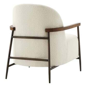 CHITA Accent Chair - Modern Faux Sherpa Upholstered Armchair